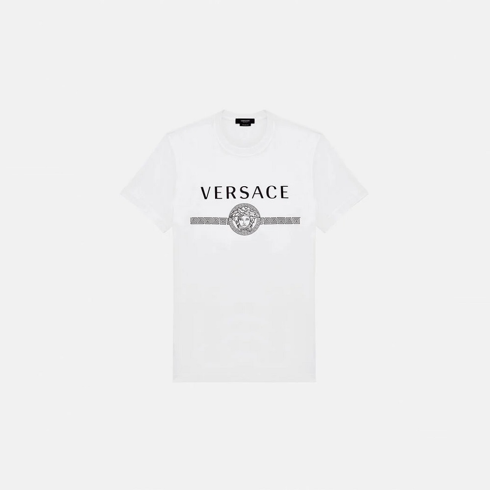 Versace Medusa Logo T Shirt White 01 