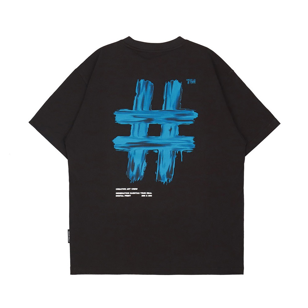 BEENTRILL PAINTING HASTAG OVERFIT SHORT SLEEVE TEE