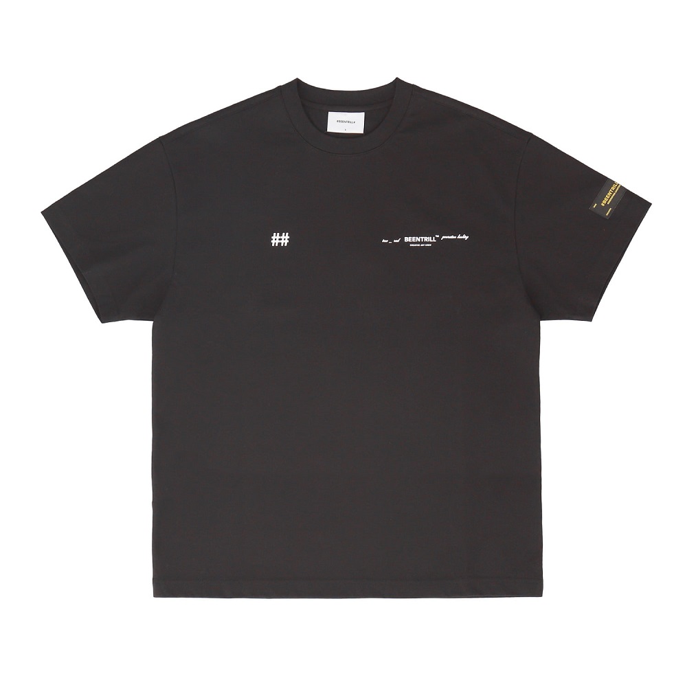 BEENTRILL New Reflective Hashtag Overfit Tee