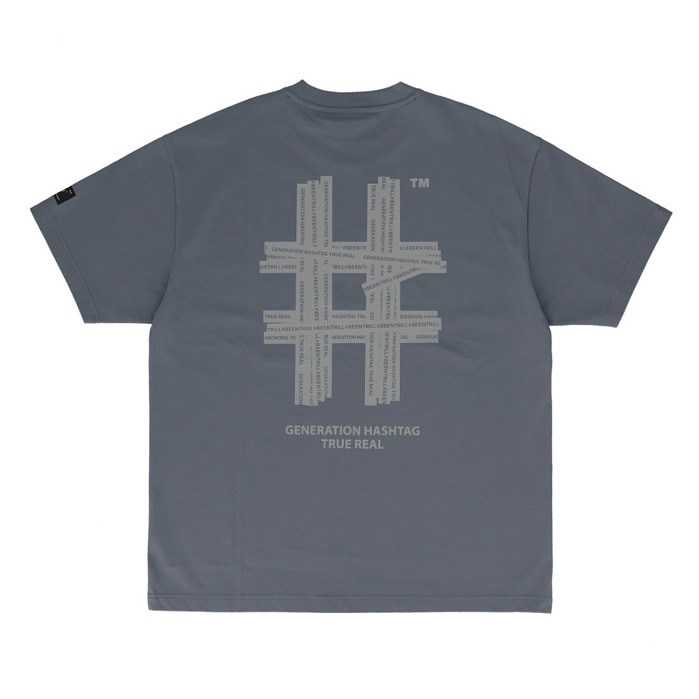 BEENTRILL New Reflective Hashtag Overfit Tee